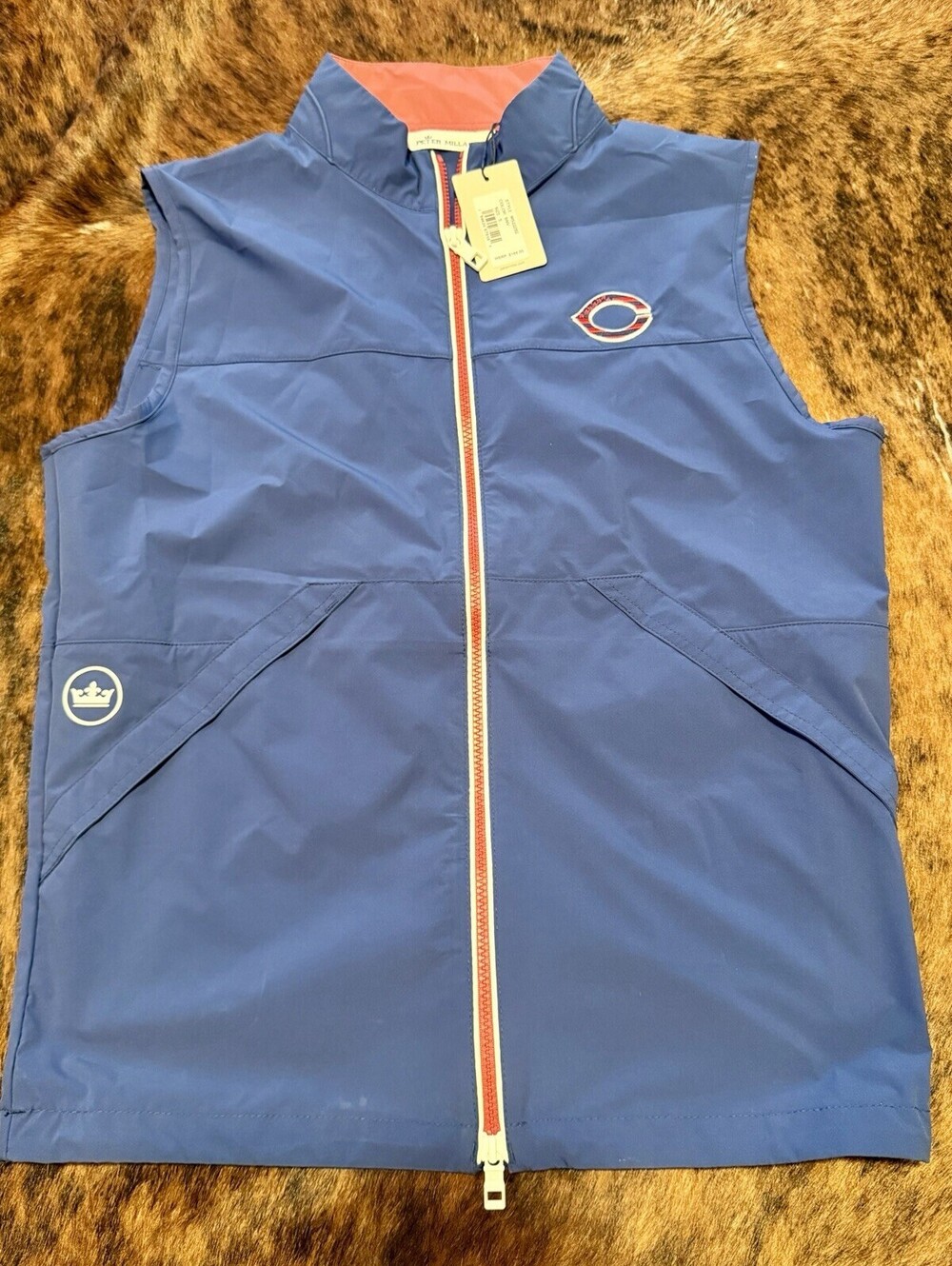 Peter Millar Crown Sailing Vest Cincinnati Reds Logo MLB Men's Size Small NWT
